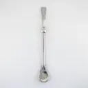 art. 128 Bombilla Acero Inoxidable caño mediano redondo con dije mate y coco paleta