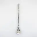 art. 121 Bombilla Alpaca Brasilera caño extra largo medio chato pico de loro y coco paleta