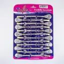 art. 820 Blister Bombilla Malón Bronce Niquelado con refuerzo de bronce desarmable caño largo repujado con virola de bronce y pico bañado