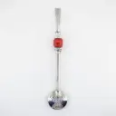 art. 123 Bombilla Alpaca Brasilera caño extra largo redondo con paleta redonda y piedra 