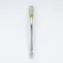 art. 650 Bombilla Malón Acero Inoxidable caño mediano chato con virola de bronce