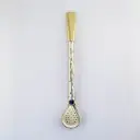 art. 129 Bombillón Alpaca caño repujado y liso con pico reforzado de bronce modelos surtidos