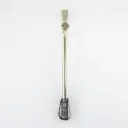 art. 125 Bombilla Malevo Alpaca Nacional caño redondo con resorte con bisagra de alpaca y dije